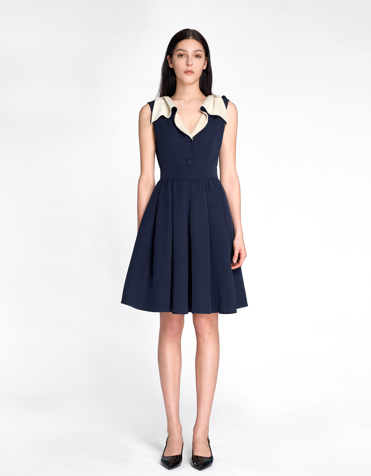 navy & apricot(a25687)