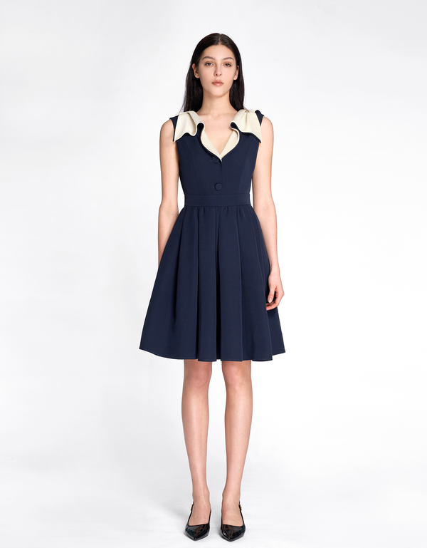 navy & apricot(a25687)