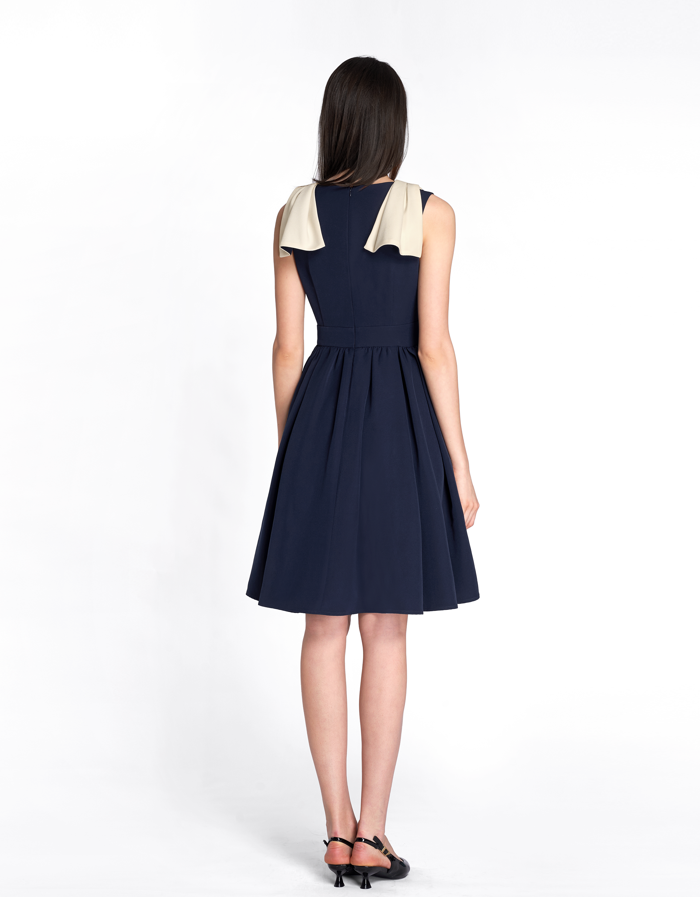 navy & apricot(a25687)