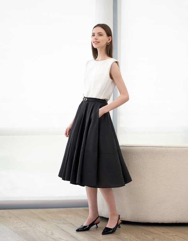 A-line Midi Skirt