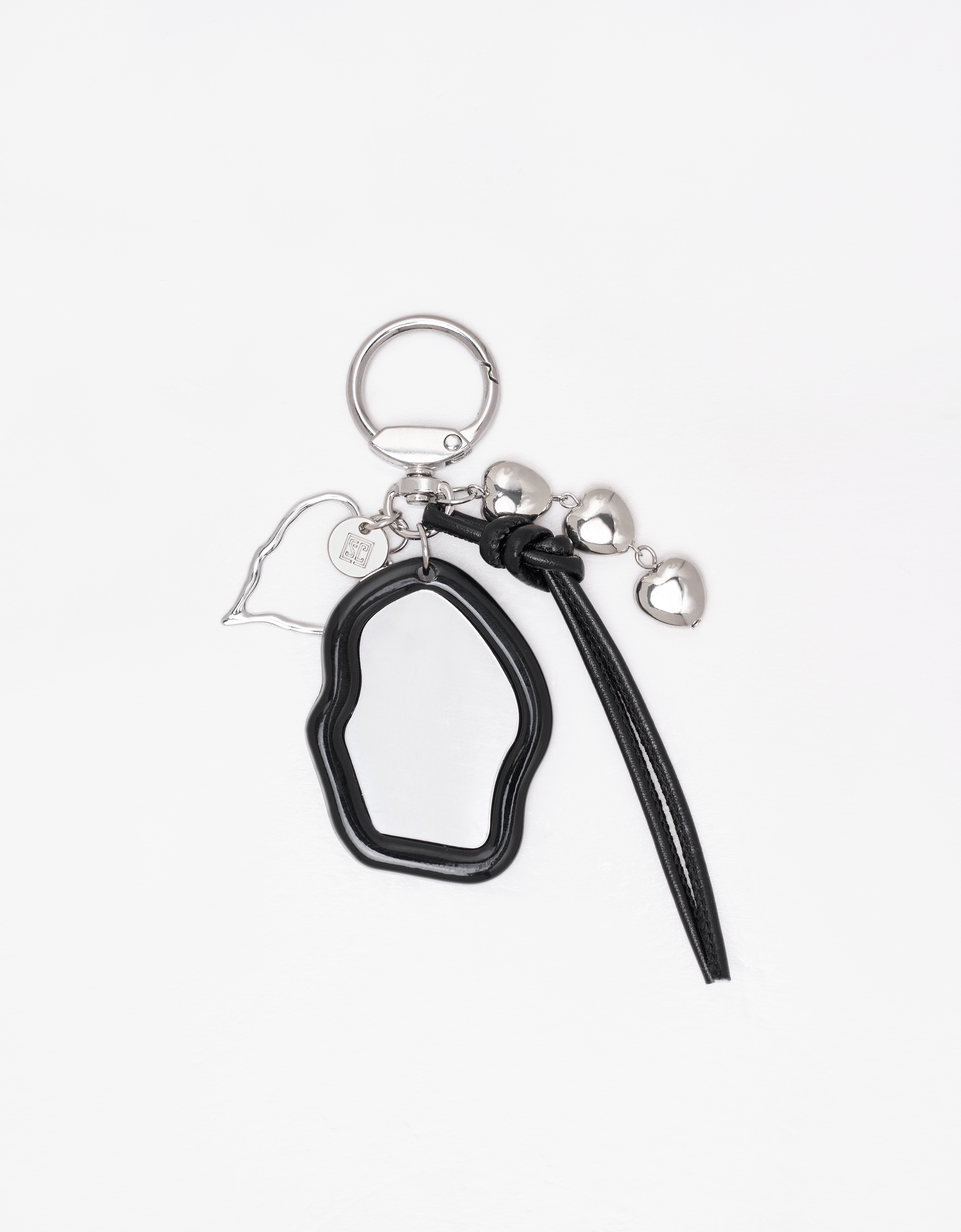 Pom-Pom Heart, Mirror and Bow Charm Set