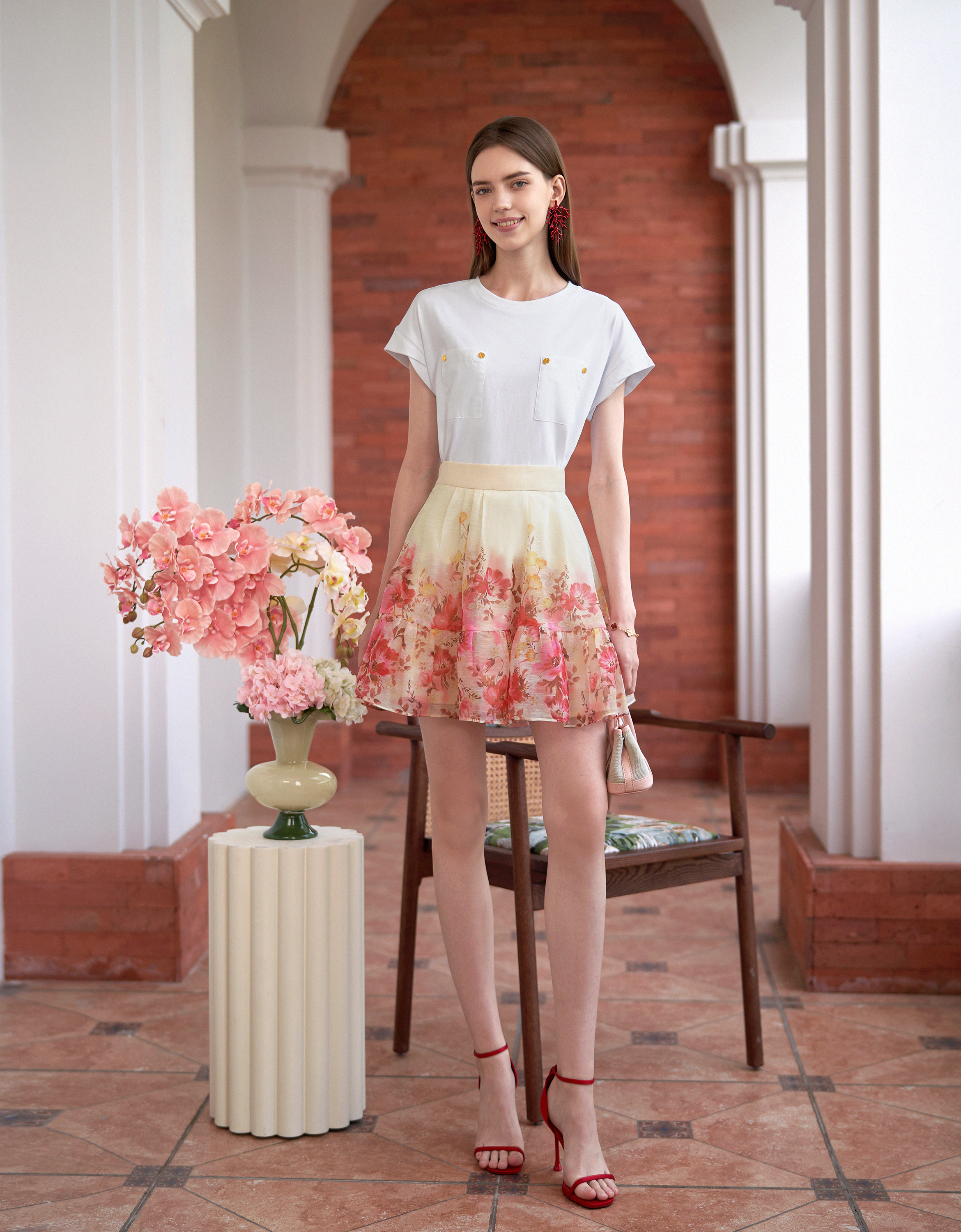 pink florals(a28427)