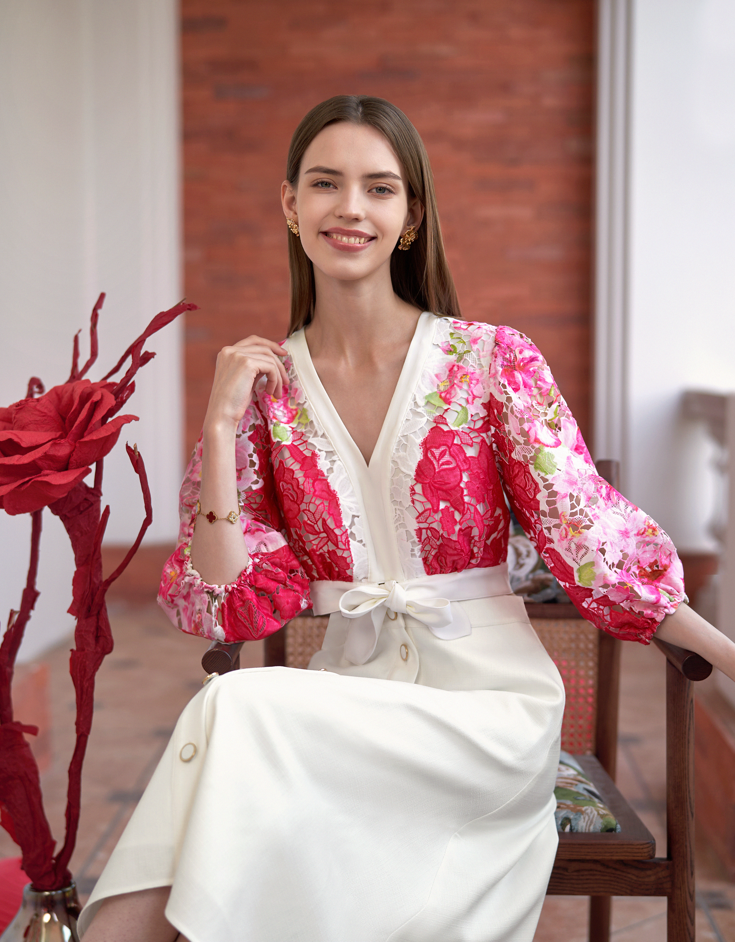 pink florals(a28466)