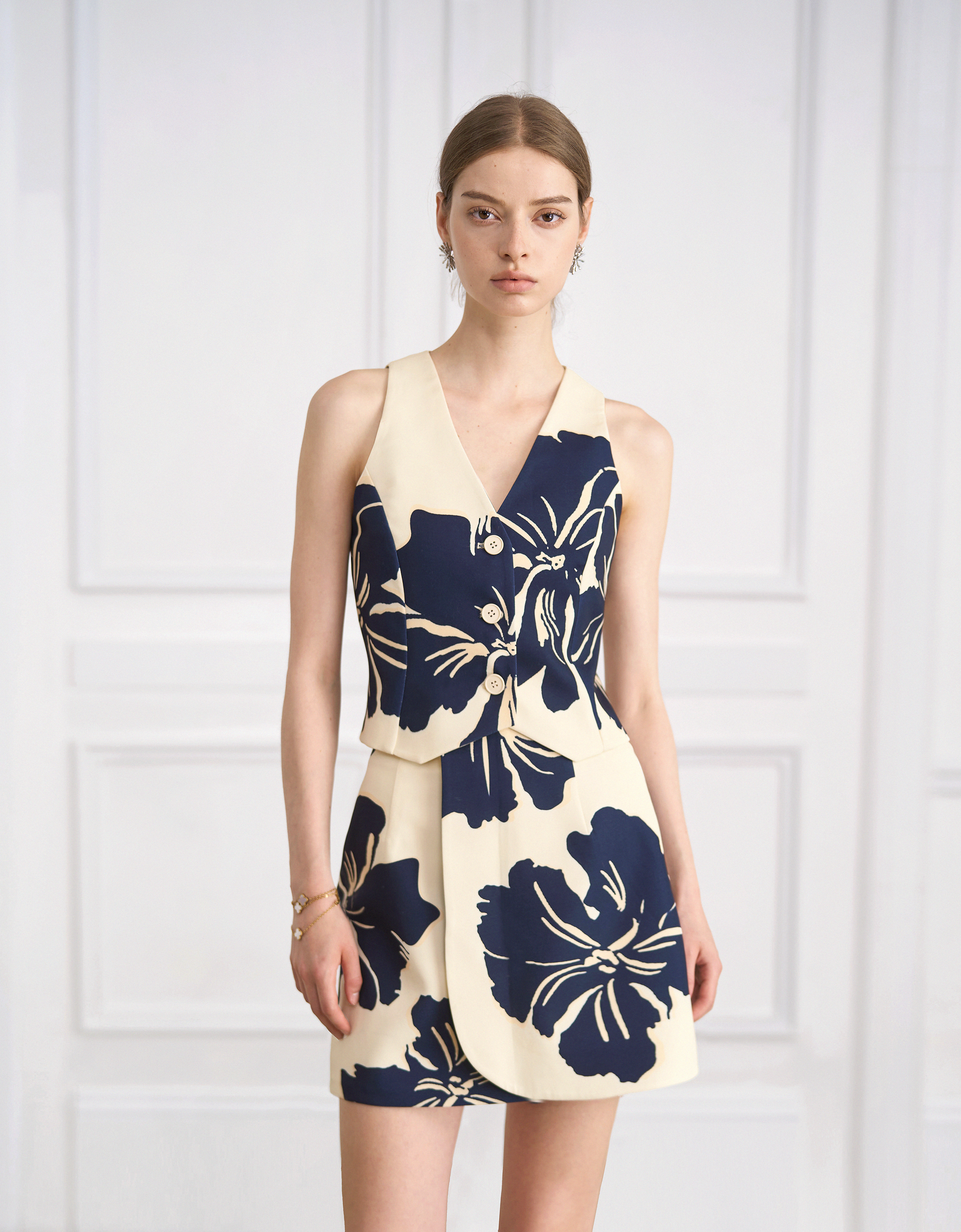 apricot & navy(a30220)