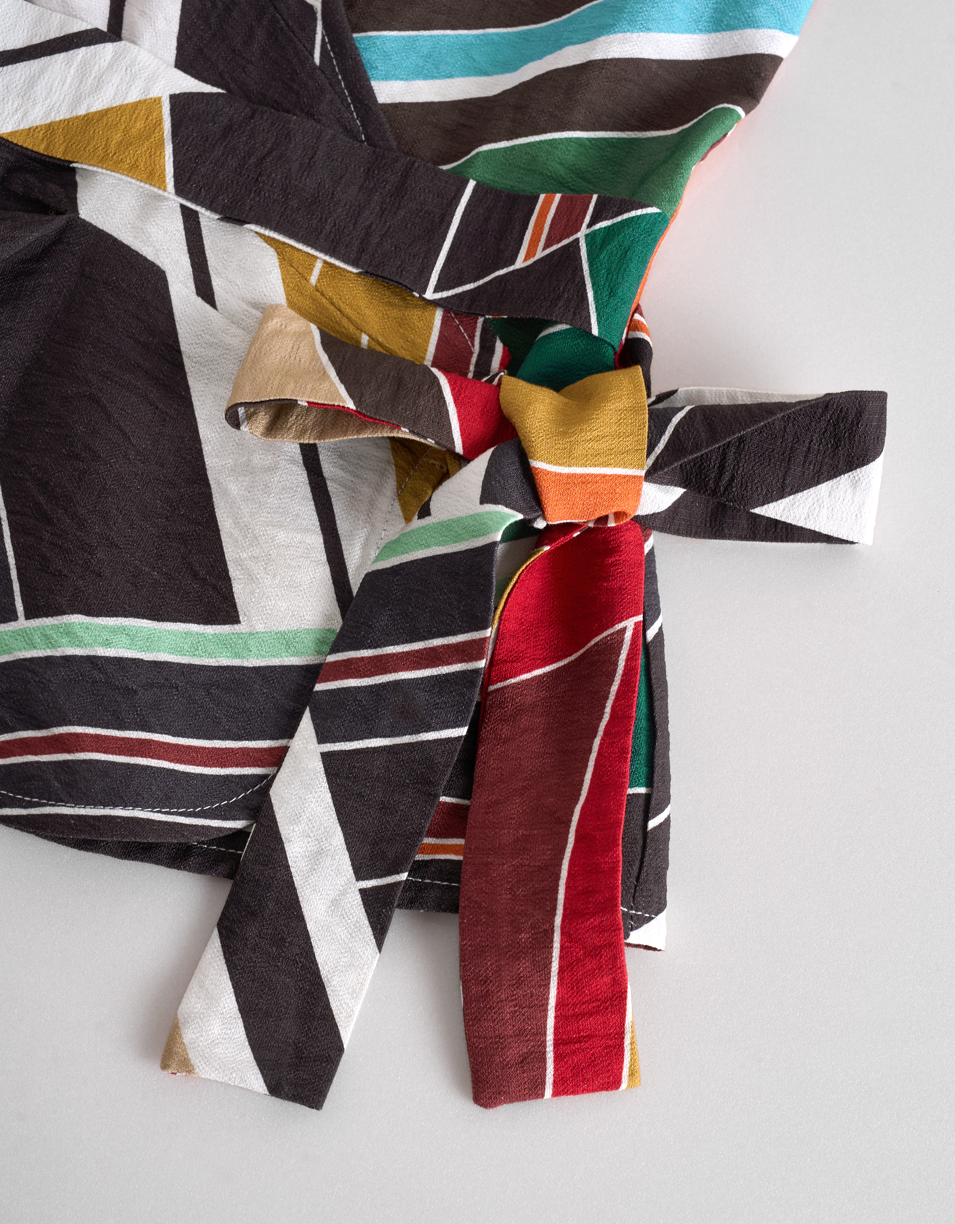 multicolor stripe print(a30723)