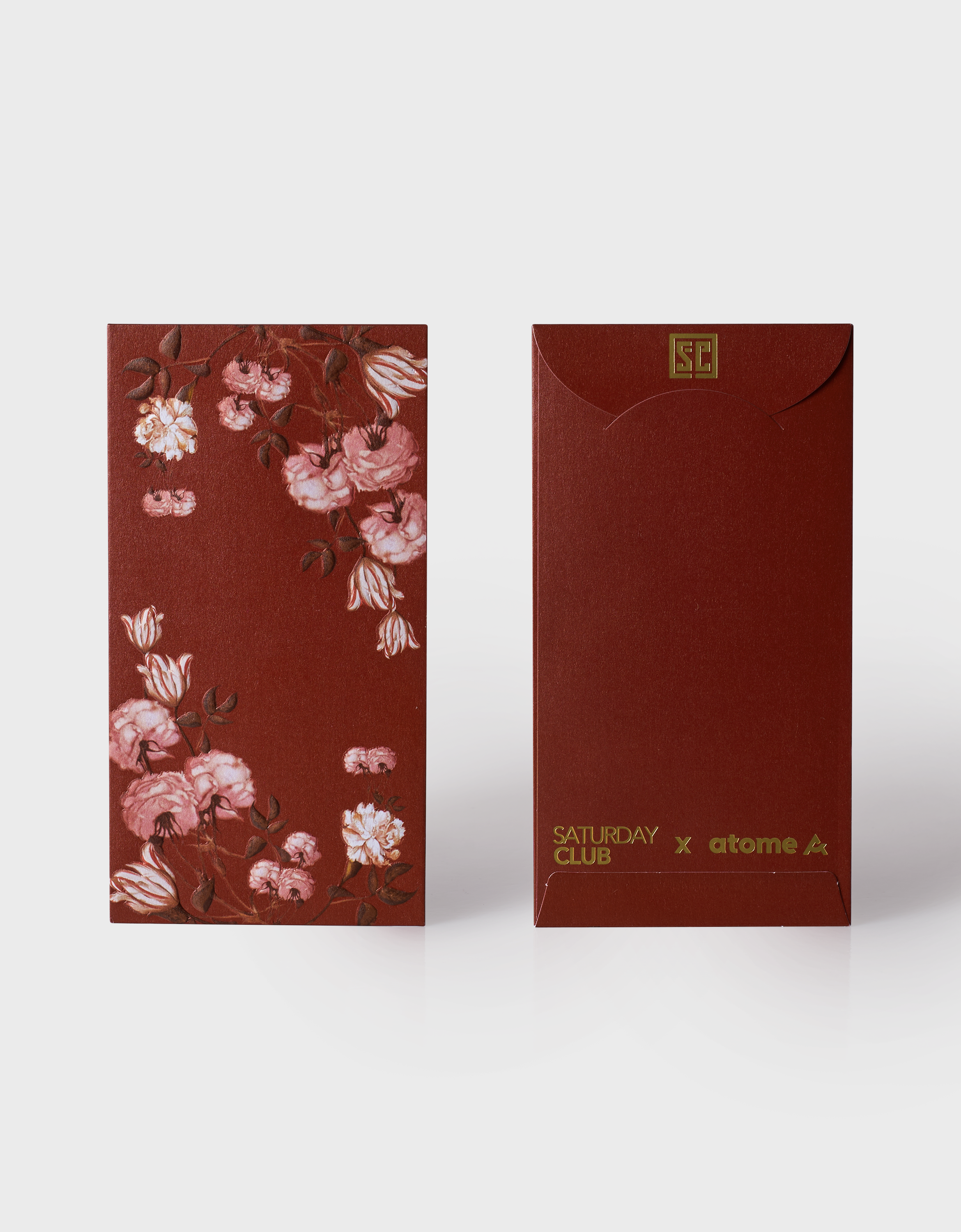 BUNDLE: Floral Jacquard Reversible Hand Bag & LNY 2026 Red Packets (Designs selected randomly)