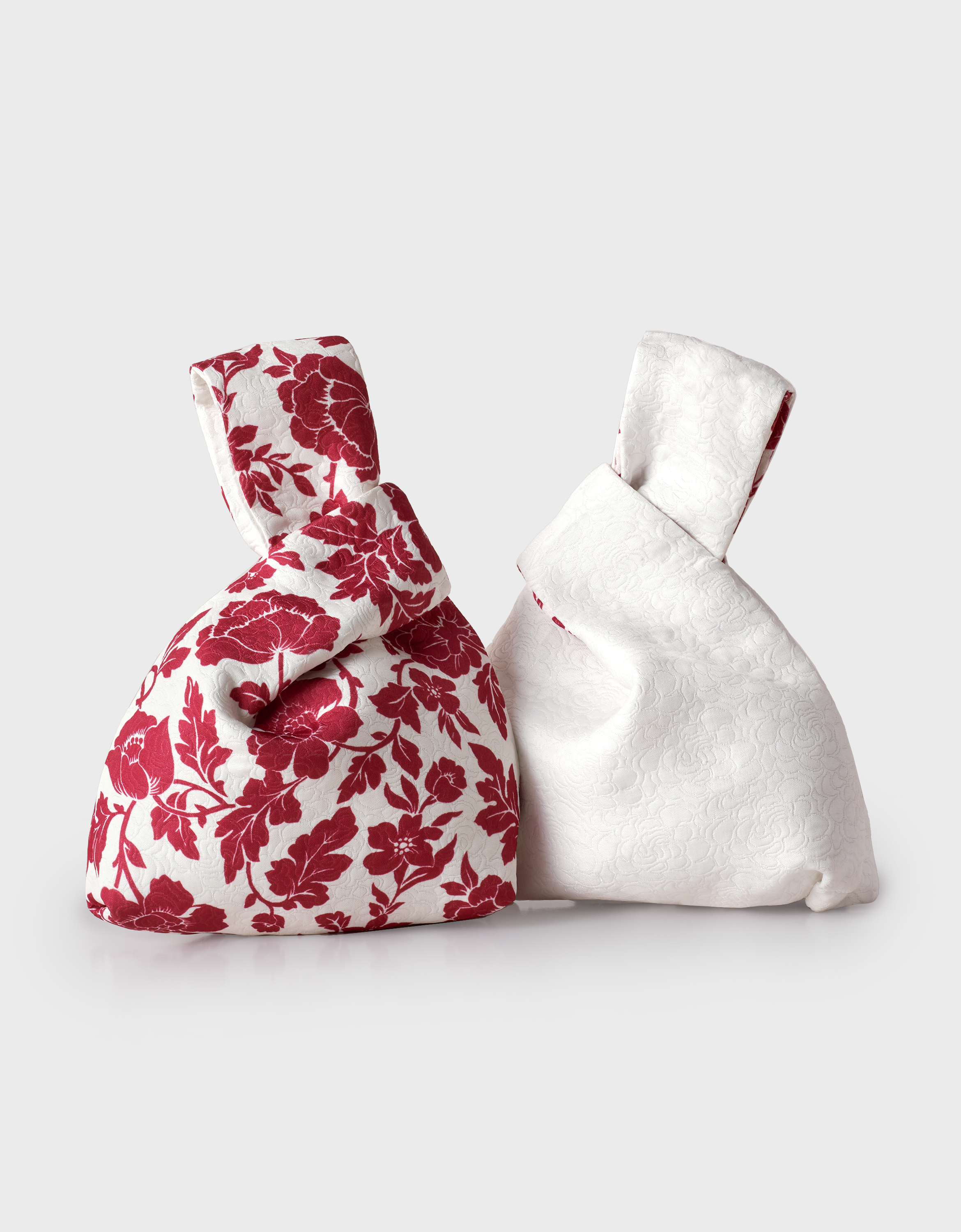 BUNDLE: Floral Jacquard Reversible Hand Bag & LNY 2026 Red Packets (Designs selected randomly)