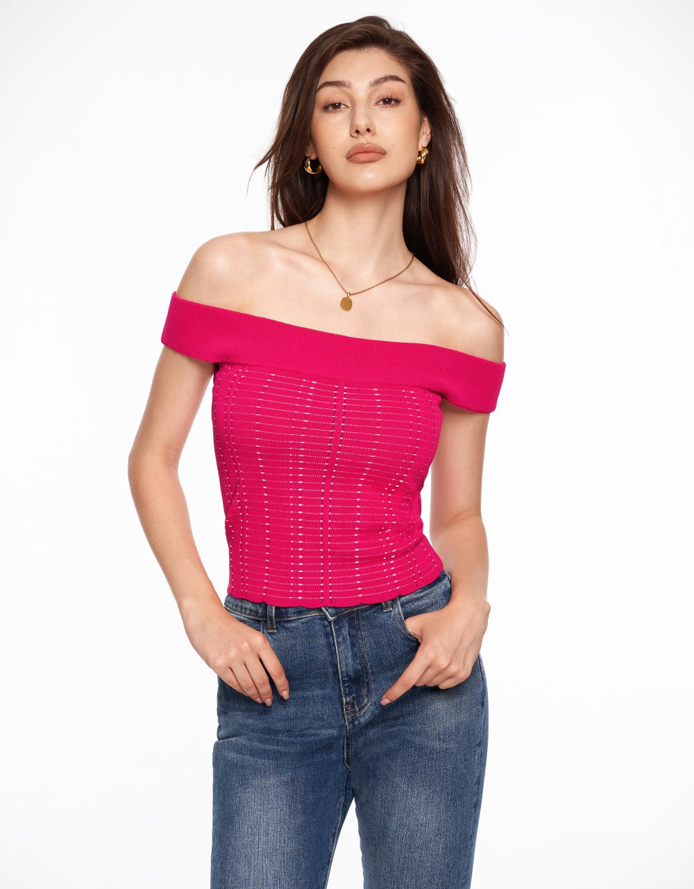 Off Shoulder Knit Top Malaysia